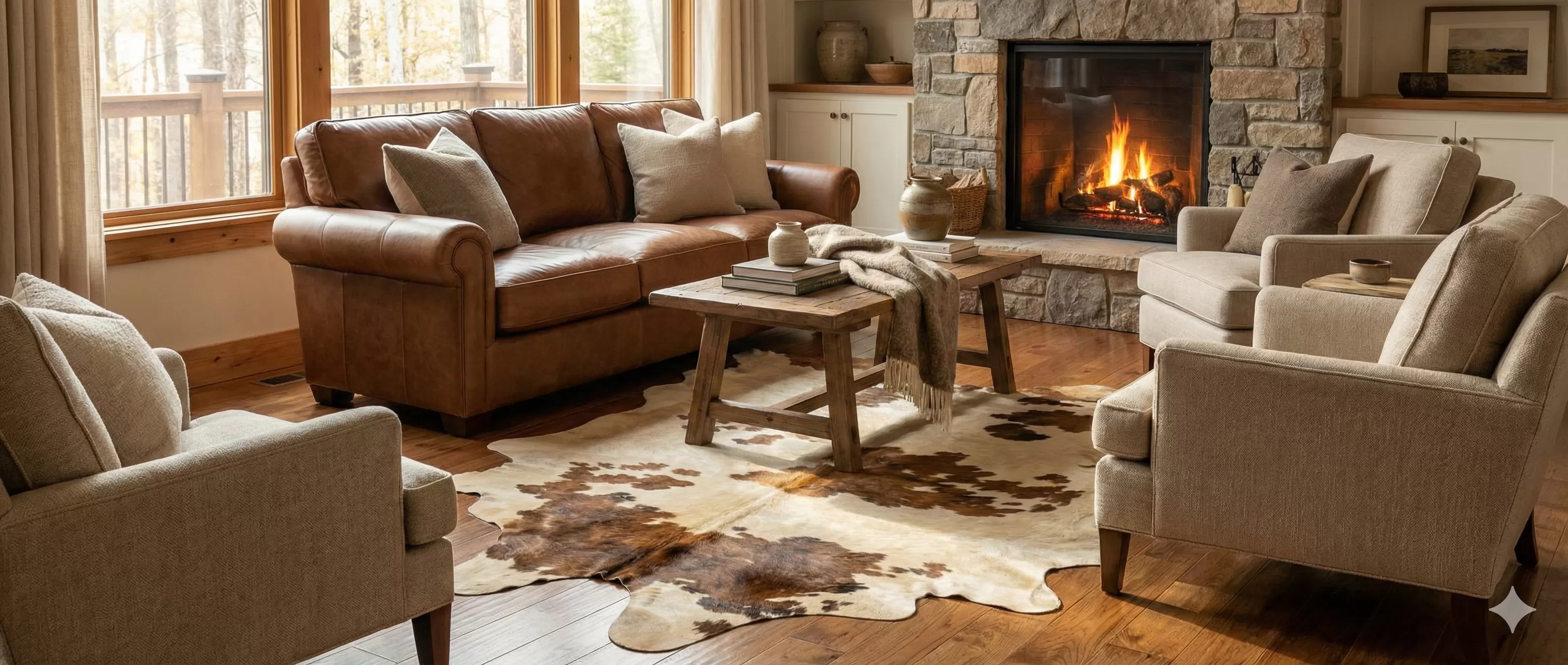 Brown Cowhide Rugs alternate