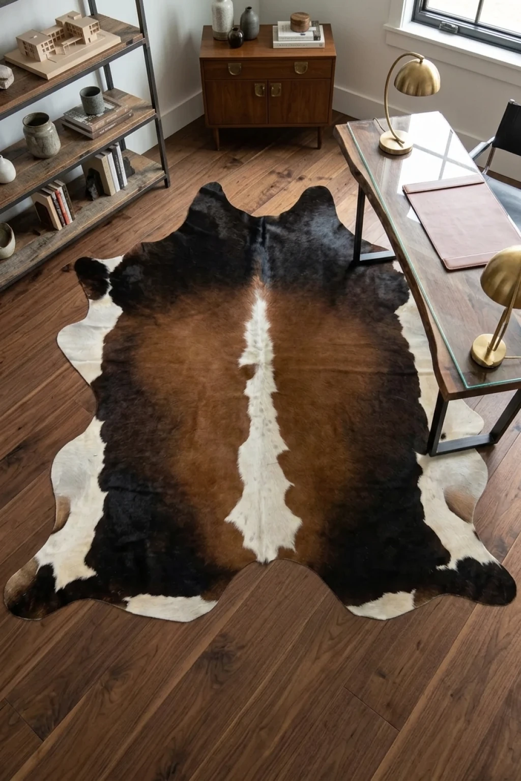 Heritage Tricolor Cowhide Rug 8' L X 6'5" W