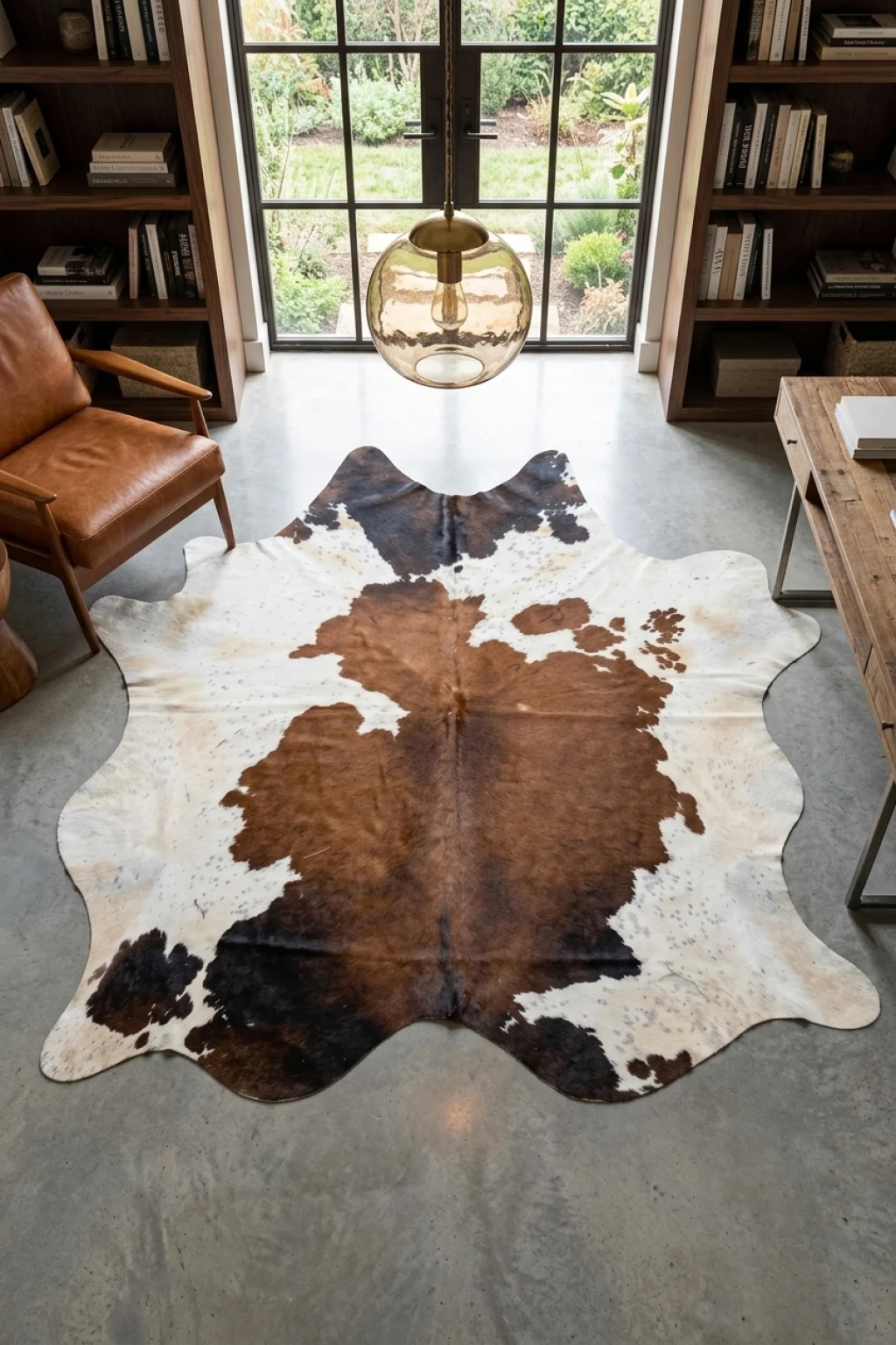 Heritage Tricolor Cowhide Rug 7'5" L X 7'3" W