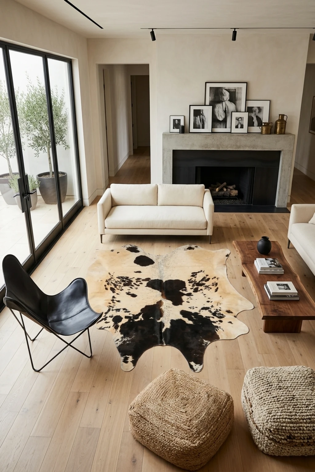 Heritage Tricolor Cowhide Rug 7'4" L X 6'9" W