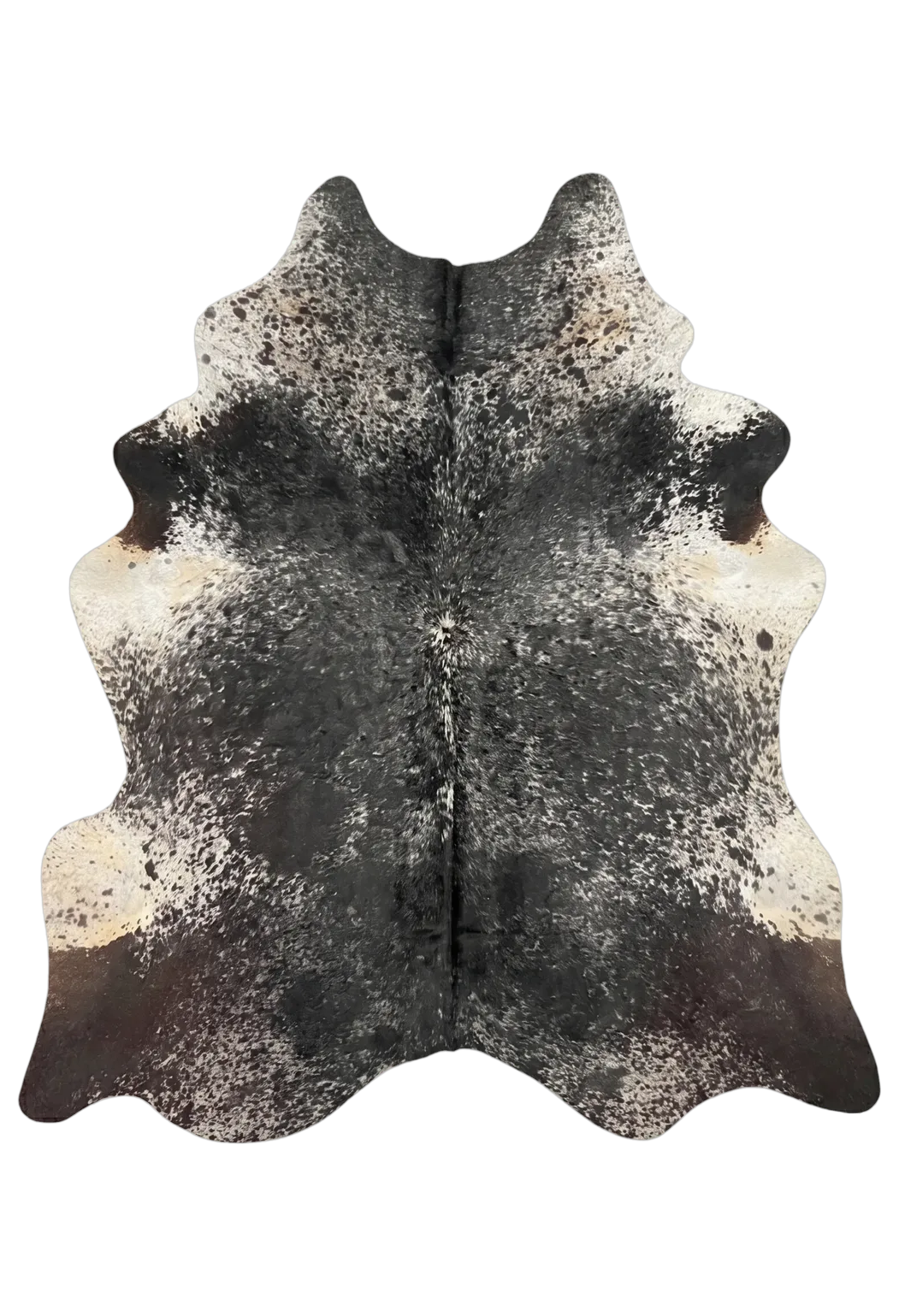 Lazlo Black Speckled Cowhide Rug 8'2" L X 6'11" W
