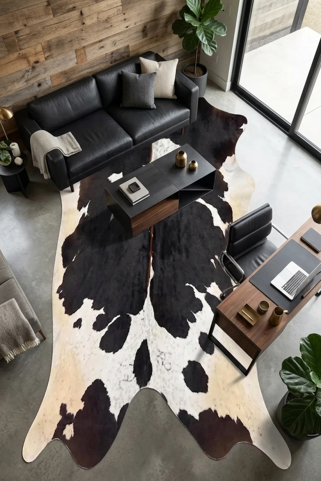 Heritage Tricolor Cowhide Rug 8'2" L X 6'3" W