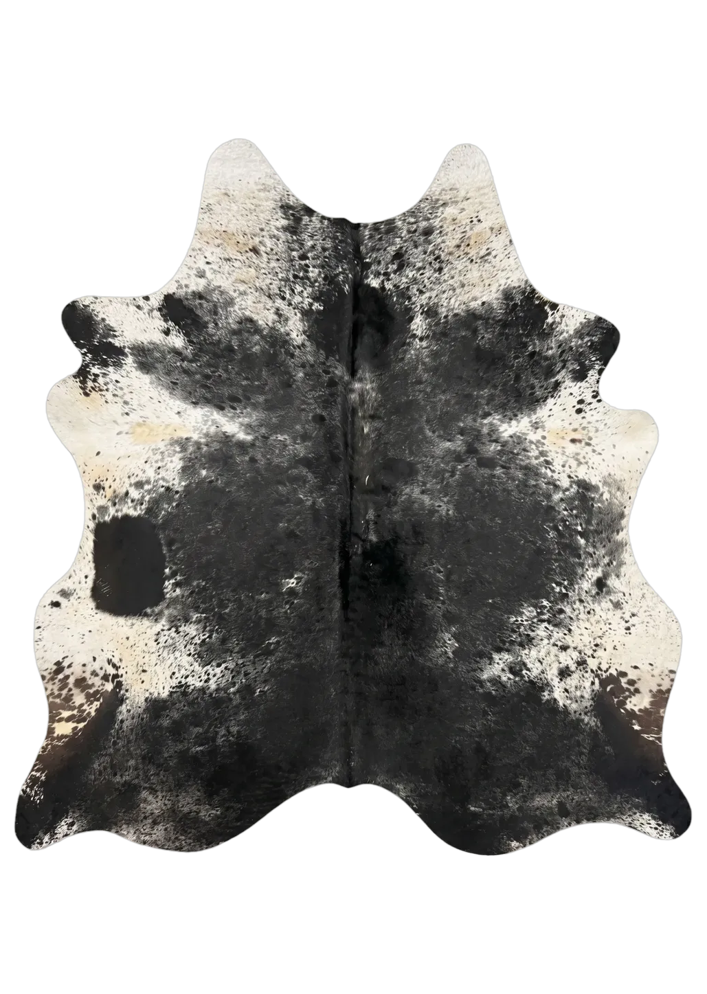 Lazlo Black Speckled Cowhide Rug 7'8" L X 7'2" W