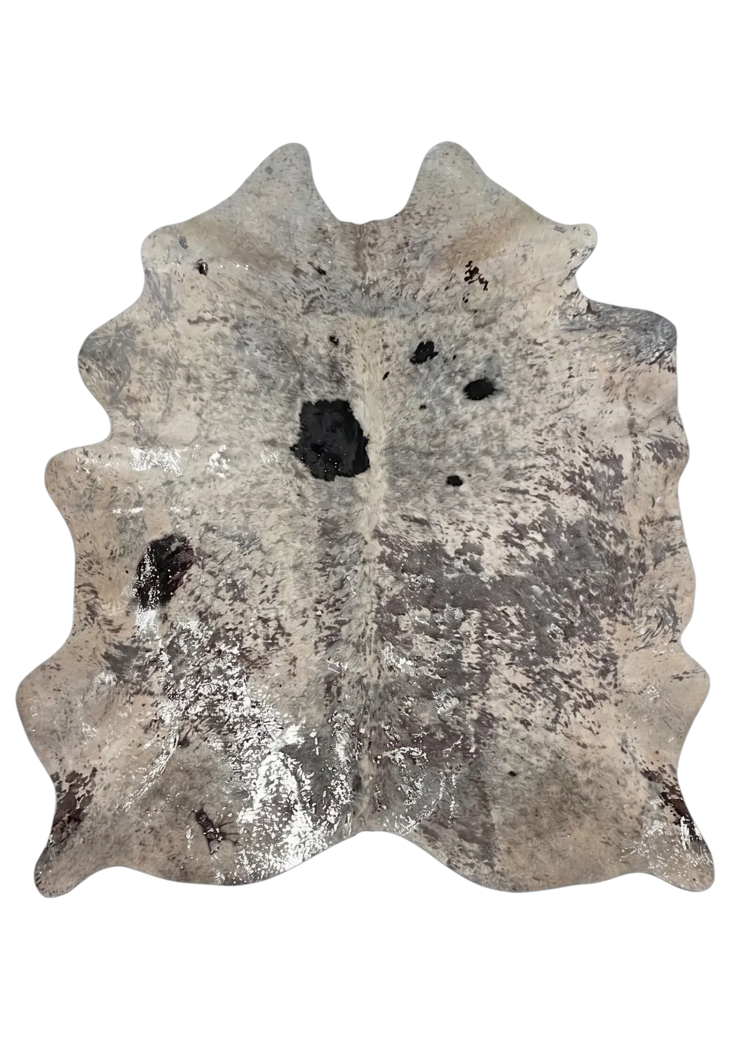 Lazlo Black Speckled Cowhide Rug 8'8" L X 7'2" W