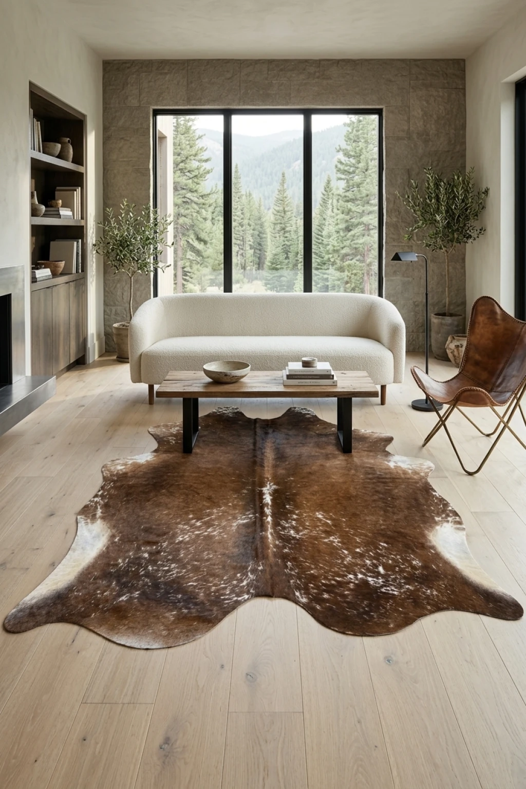 Frances Brown Speckled Cowhide Rug 7' L X 6'4" W