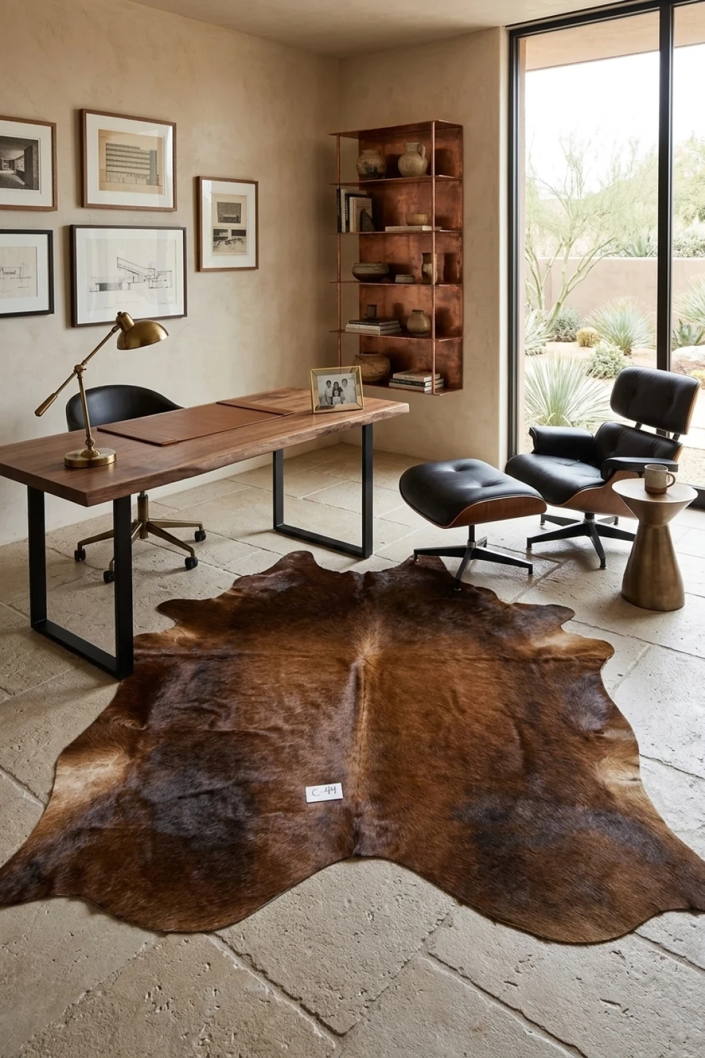 Lauren Browns Cowhide Rug 7'7" L X 6'2" W