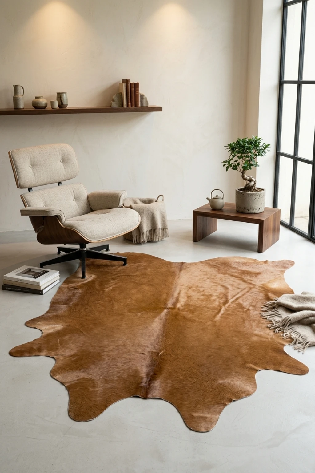 Lauren Browns Cowhide Rug 7'2" L X 6'8" W