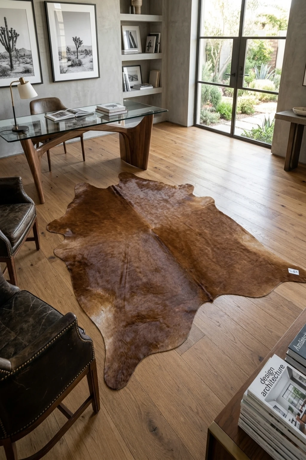 Lauren Browns Cowhide Rug 7'7" L X 6'4" W