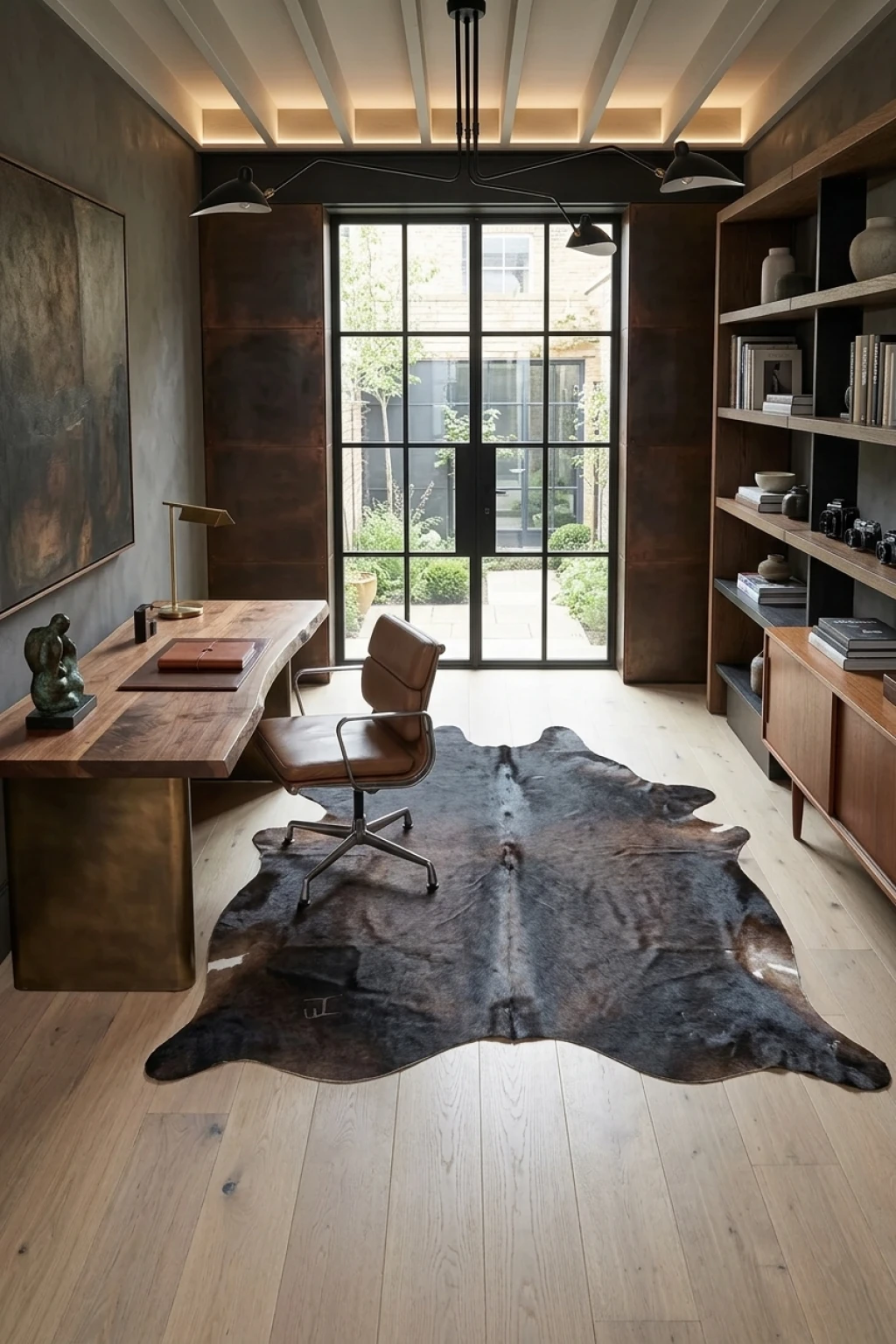 Ava Black Cowhide Rug 8'3" L X 6'5" W