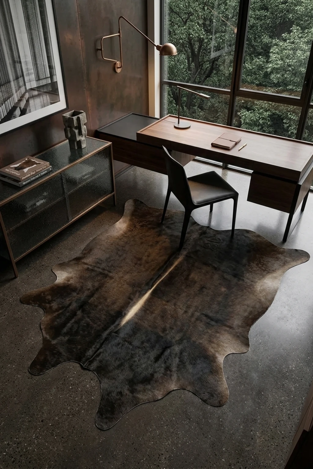 Lauren Browns Cowhide Rug 7'4" L X 6'6" W