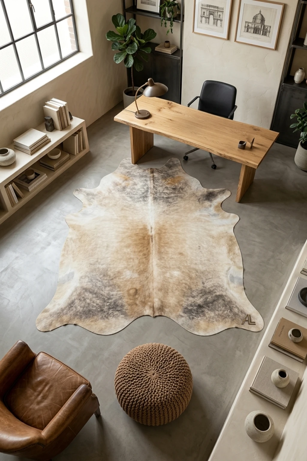  Brindle Cowhide Rug 8'3" L X 7'2" W