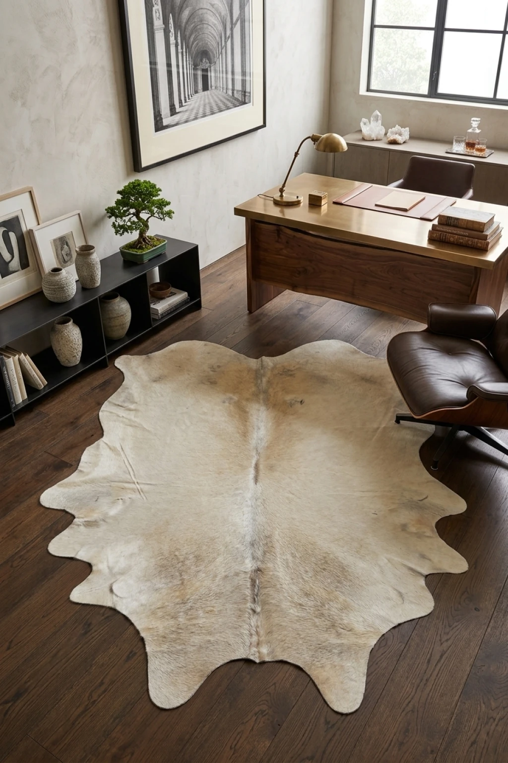  Brindle Cowhide Rug 9'1" L X 6'11" W