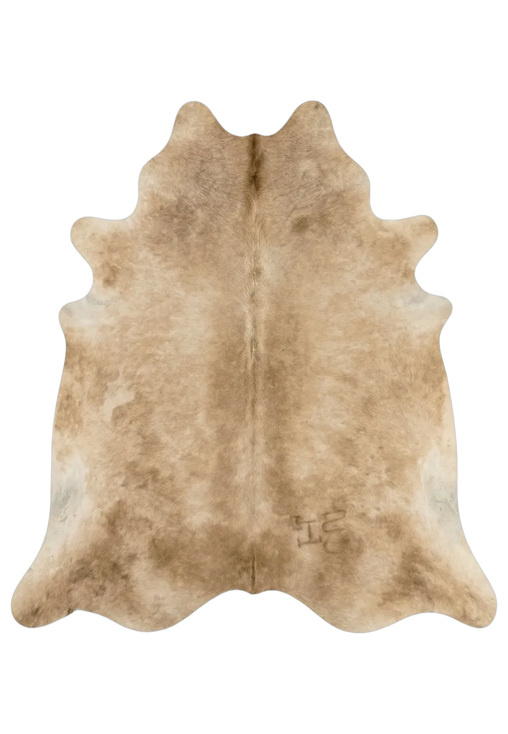 Madeleine Beige and White Cowhide Rug 7'10" L X 6'4" W